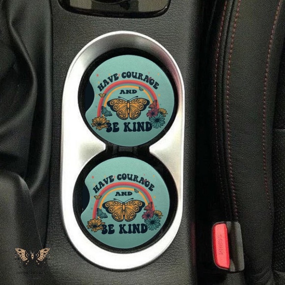 Have Courage 🦋 Car Coasters | Car Accessories - Picture 6 of 12